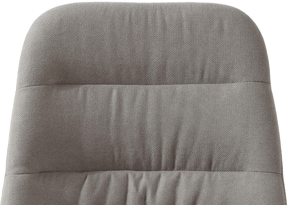 STUHL Leinenoptik Braun, Schwarz  - Schwarz/Braun, Design, Textil/Metall (46,5/86,5/58cm) - Ti'me