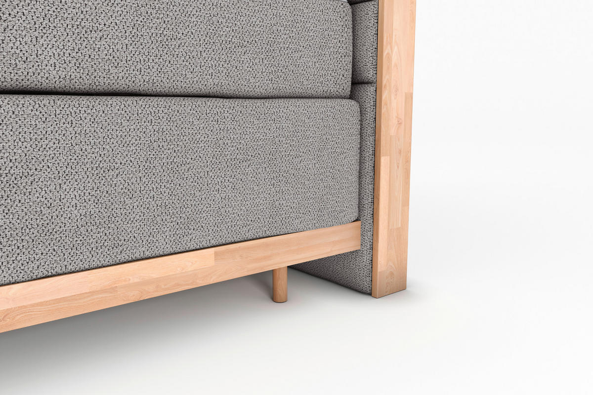 BOXSPRINGBETT 200/200 cm  in Beige  - Eichefarben/Beige, KONVENTIONELL, Holz/Textil (200/200cm) - Livetastic