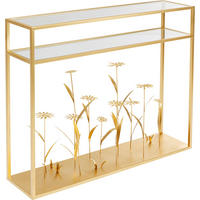 KONSOLENTISCH Goldfarben  - Goldfarben, Design, Glas/Metall (100/25/85cm) - Kare-Design