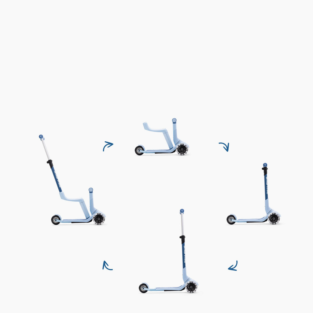 KINDERSCOOTER Xtrend Mini-ride  - Pastellblau, Basics, Metall (24/90,5/66cm)