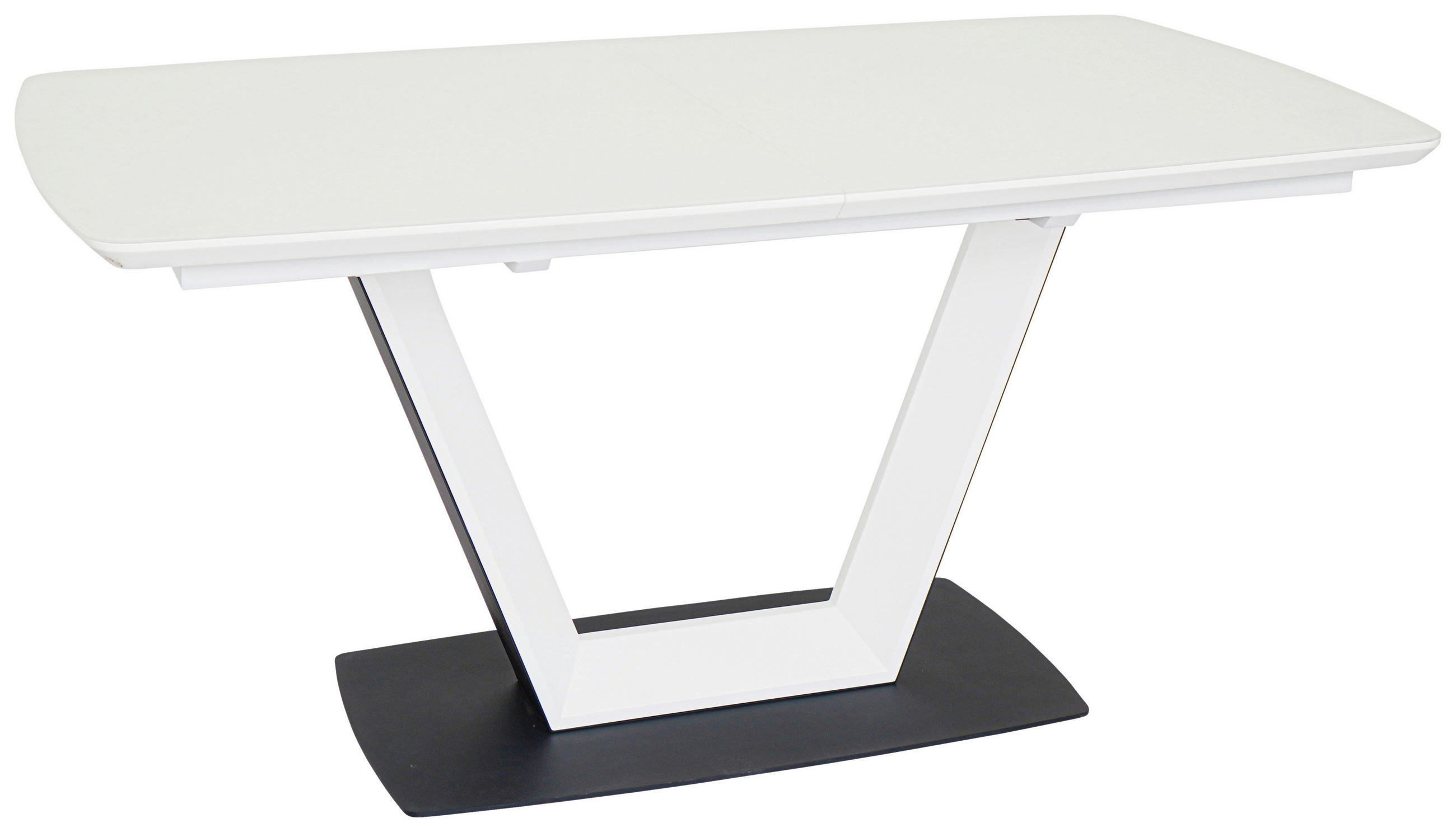 MASĂ din metal, sticlă, material pe bază de lemn 160-210/90/76 cm