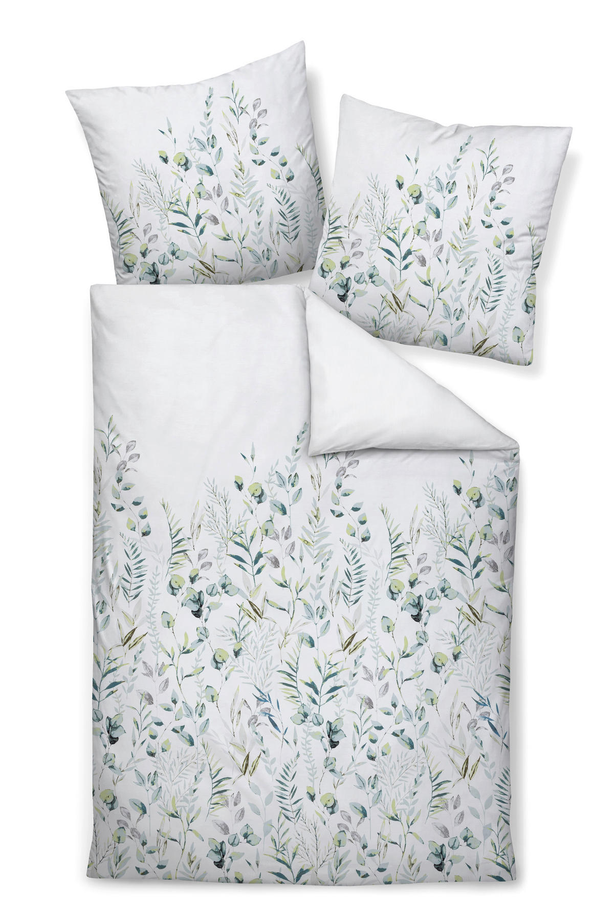 POSTELJNINA 135/200 cm mako saten zelena  - zelena, Konvencionalno, tekstil (135/200cm) - Janine