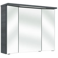 TÜKRÖS SZEKRÉNY 90/72/20 cm  - grafitszürke/króm, Konventionell, faalapú anyag/Üveg (90/72/20cm) - Xora