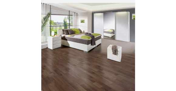 Schwebetürenschrank mit Spiegel 298cm Sonate Rom, Weiß Dekor - Weiß, MODERN, Holz/Holzwerkstoff (298/240/68cm) - Luca Bessoni