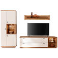 WOHNWAND  in Weiß, Wildeiche  305/202/50 cm  - Wildeiche/Anthrazit, Design, Glas/Holz (305/202/50cm) - Novel