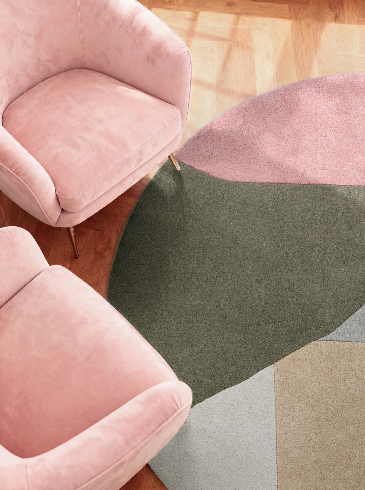 WOLLTEPPICH 160 cm Westminster Curzon Creme, Multicolor rund  - Multicolor/Creme, Basics, Textil (160cm) - Ted Baker