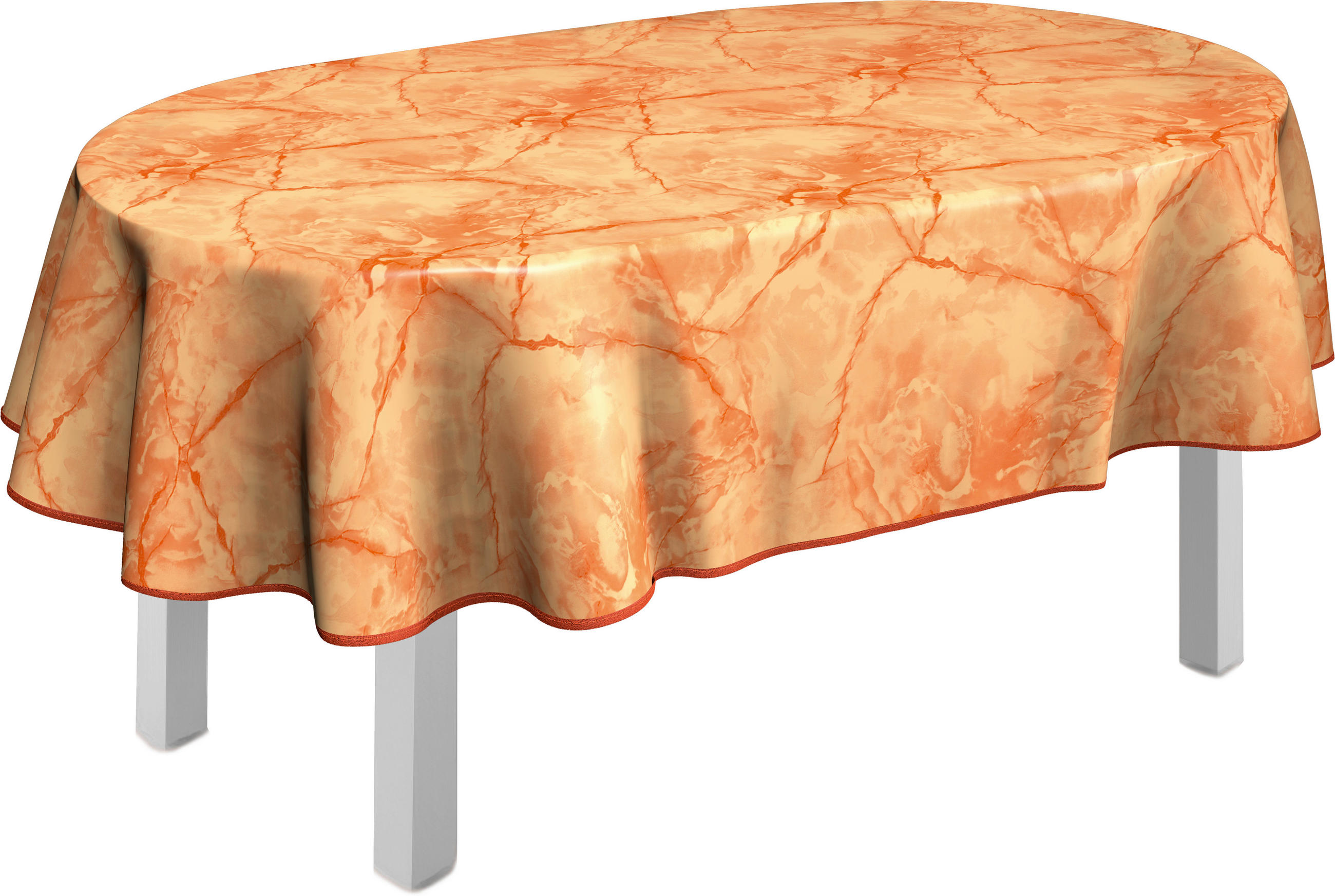 TISCHDECKE MILANO 140/190 cm  - Terracotta, KONVENTIONELL, Textil (140/190cm) - Peyer Syntex