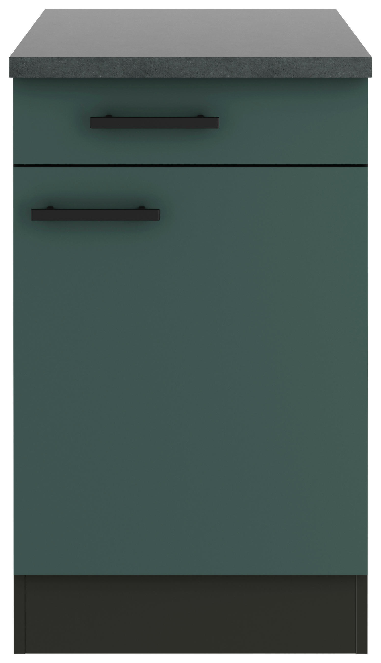 KÜCHENUNTERSCHRANK 50/84,8/60 cm  in Anthrazit, Dunkelgrün  - Dunkelgrün/Anthrazit, Basics, Holzwerkstoff/Metall (50/84,8/60cm) - Optifit