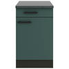 KÜCHENUNTERSCHRANK 50/84,8/60 cm  in Anthrazit, Dunkelgrün  - Dunkelgrün/Anthrazit, Basics, Holzwerkstoff/Metall (50/84,8/60cm) - Optifit