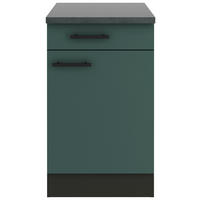KÜCHENUNTERSCHRANK 50/84,8/60 cm  in Anthrazit, Dunkelgrün  - Dunkelgrün/Anthrazit, Basics, Holzwerkstoff/Metall (50/84,8/60cm) - Optifit