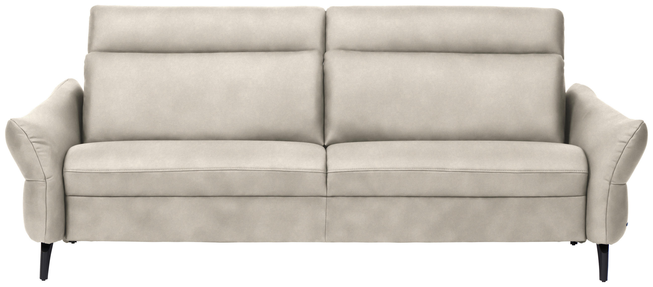3-SITZER-SOFA in Leder Ecru  - Ecru/Anthrazit, Design, Leder/Metall (227/92/97cm) - Himolla Komfortklass