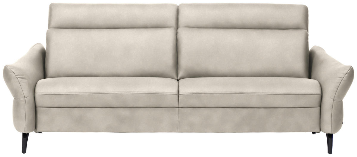 3-SITZER-SOFA in Leder Ecru  - Ecru/Anthrazit, Design, Leder/Metall (227/92/97cm) - Himolla Komfortklass