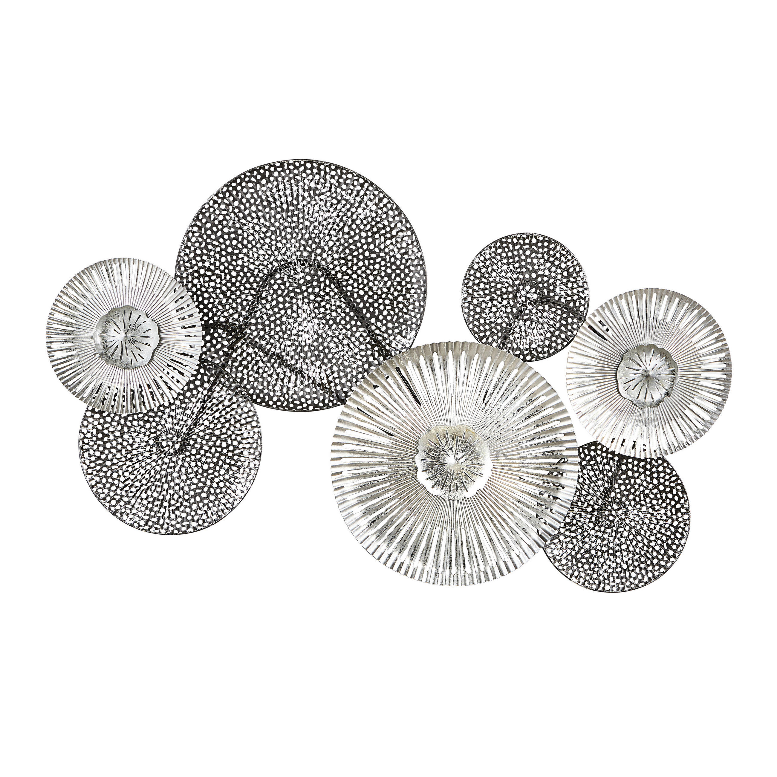 WANDDEKO Metall  - Silberfarben/Schwarz, LIFESTYLE, Metall (93/5/60cm) - Ambia Home