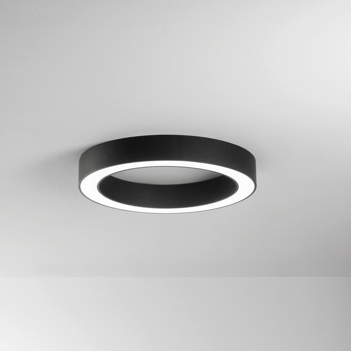 LED-DECKENLEUCHTE Luce Ambiente e Design 60/8,5 cm   - Schwarz/Weiß, Design, Kunststoff/Metall (60/8,5cm)