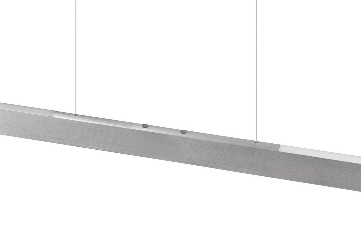 LED-PENDELLEUCHTE Helios 100/8,5/150 cm   - Alufarben/Weiß, Design, Kunststoff/Metall (100/8,5/150cm) - Trio Leuchten
