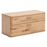 GARDEROBENBANK 90/44/38 cm  - Eichefarben/Nickelfarben, Natur, Holz/Metall (90/44/38cm) - Linea Natura