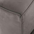 BIGSOFA  in Echtleder Grau  - Buchefarben/Grau, KONVENTIONELL, Leder/Holz (255/70/110cm) - Carryhome