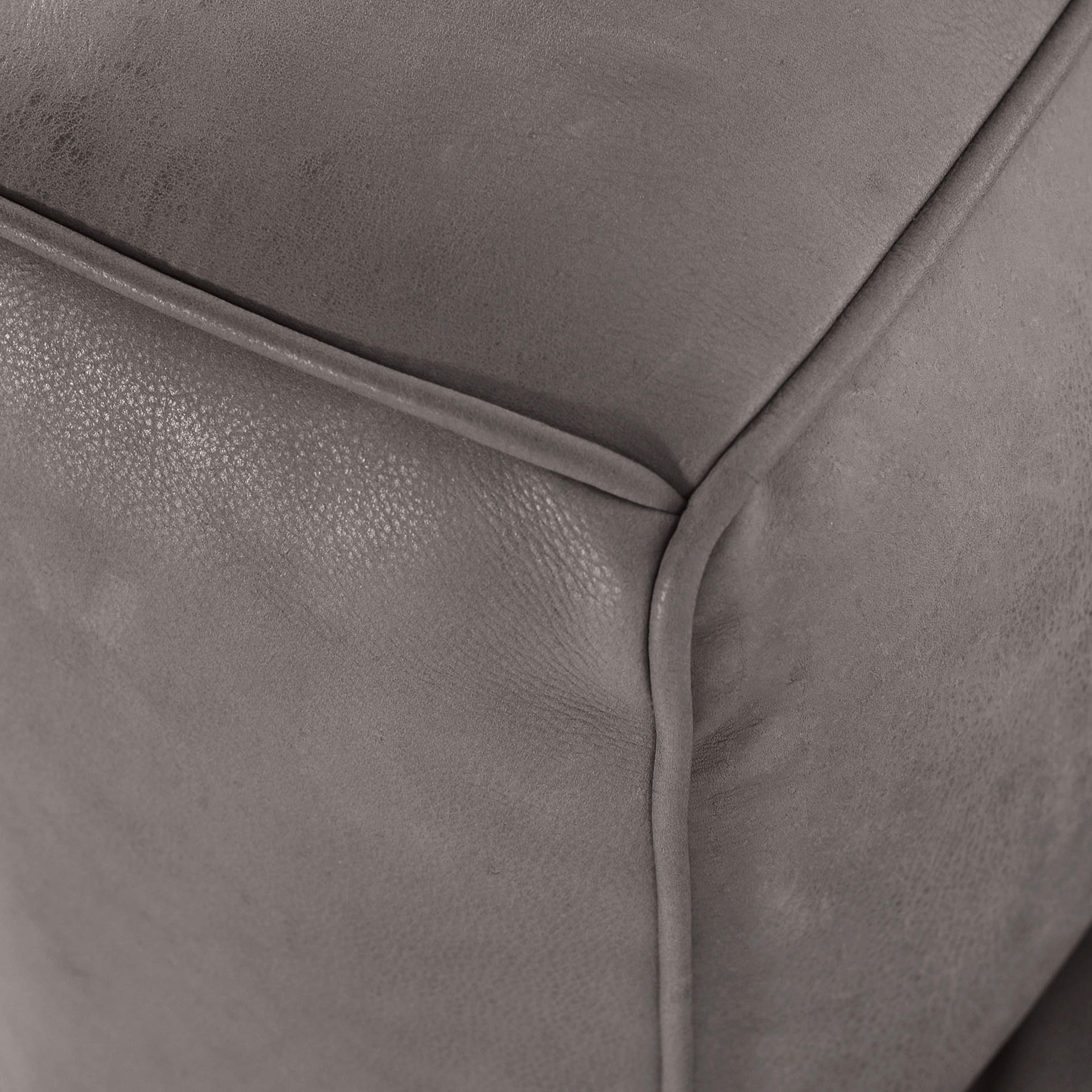 Thumbnail - Hom`in Bigsofa, Grau, Leder, Echtleder, Anilinleder, Buche, massiv, 2-3-Sitzer, 255x70x110 cm, Rücken echt, Wohnzimmer, ...