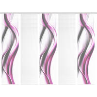 FLÄCHENVORHANG  5 Stück  blickdicht  60/260 cm   - Pink/Weiß, Design, Textil (60/260cm)
