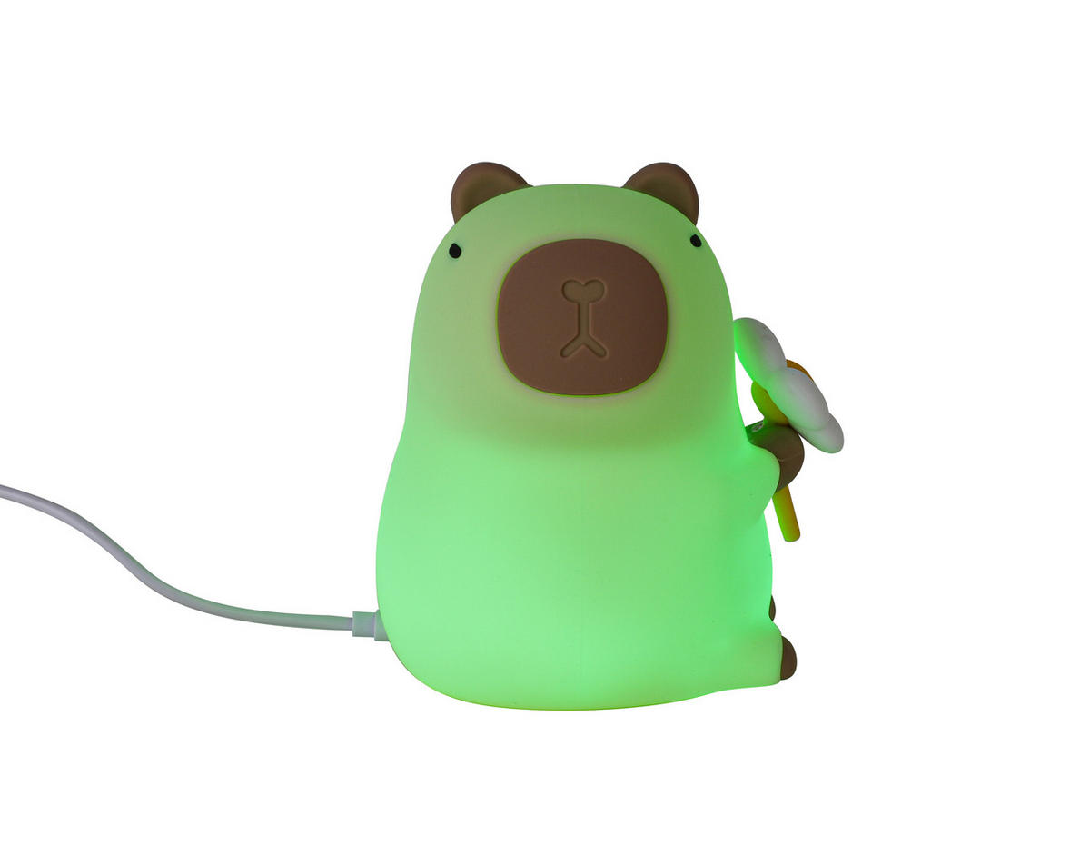 NACHTLICHT Capybara 9,2/11,1/9,1 cm   - Creme, Trend, Kunststoff (9,2/11,1/9,1cm) - Novel