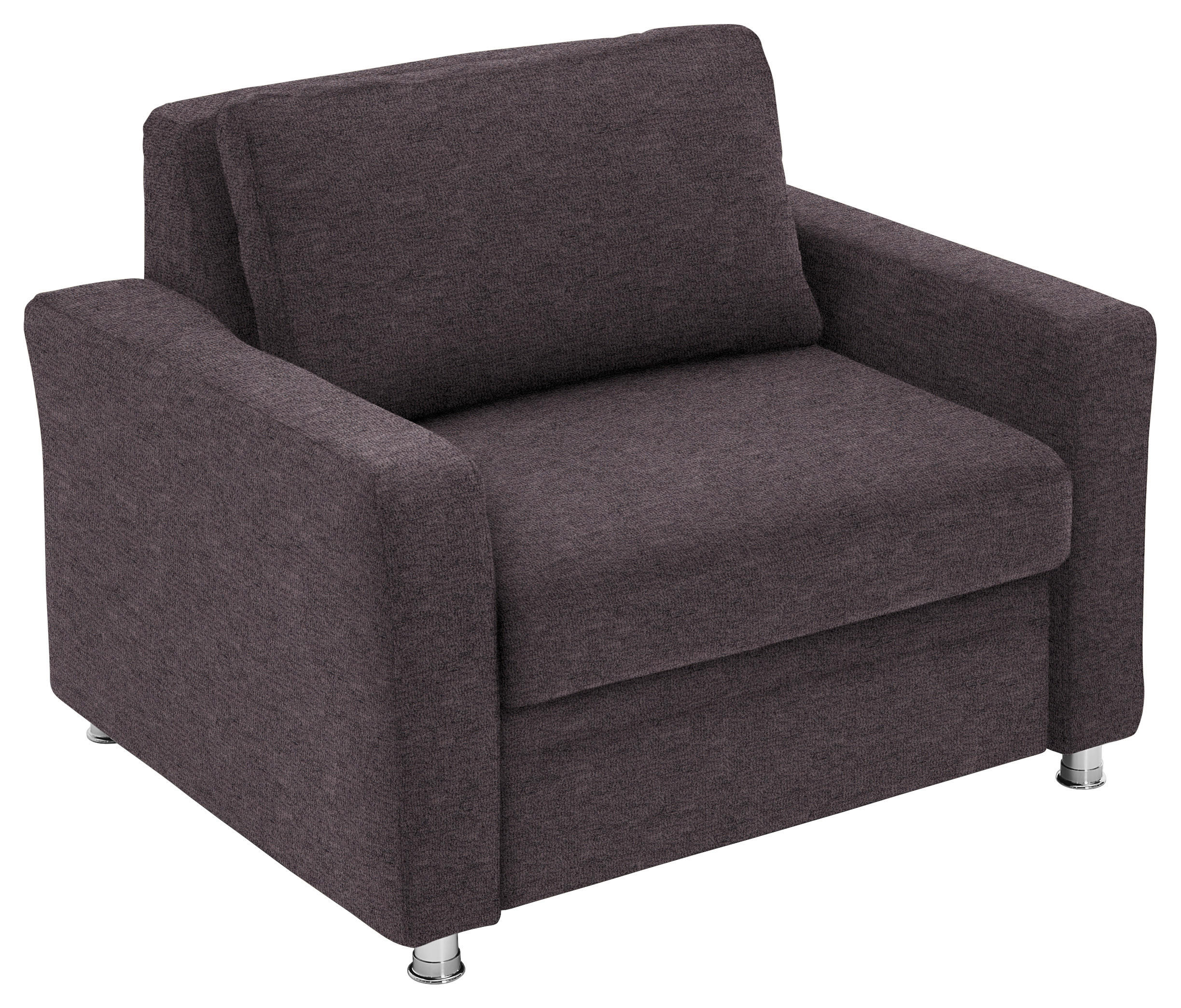 BÄDDFÅTÖLJ i flatväv brun  - brun, Klassisk, metall/textil (116/90/100cm) - Livetastic