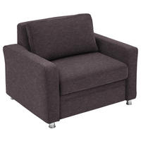 BÄDDFÅTÖLJ i flatväv brun  - brun, Klassisk, metall/textil (116/90/100cm) - Livetastic