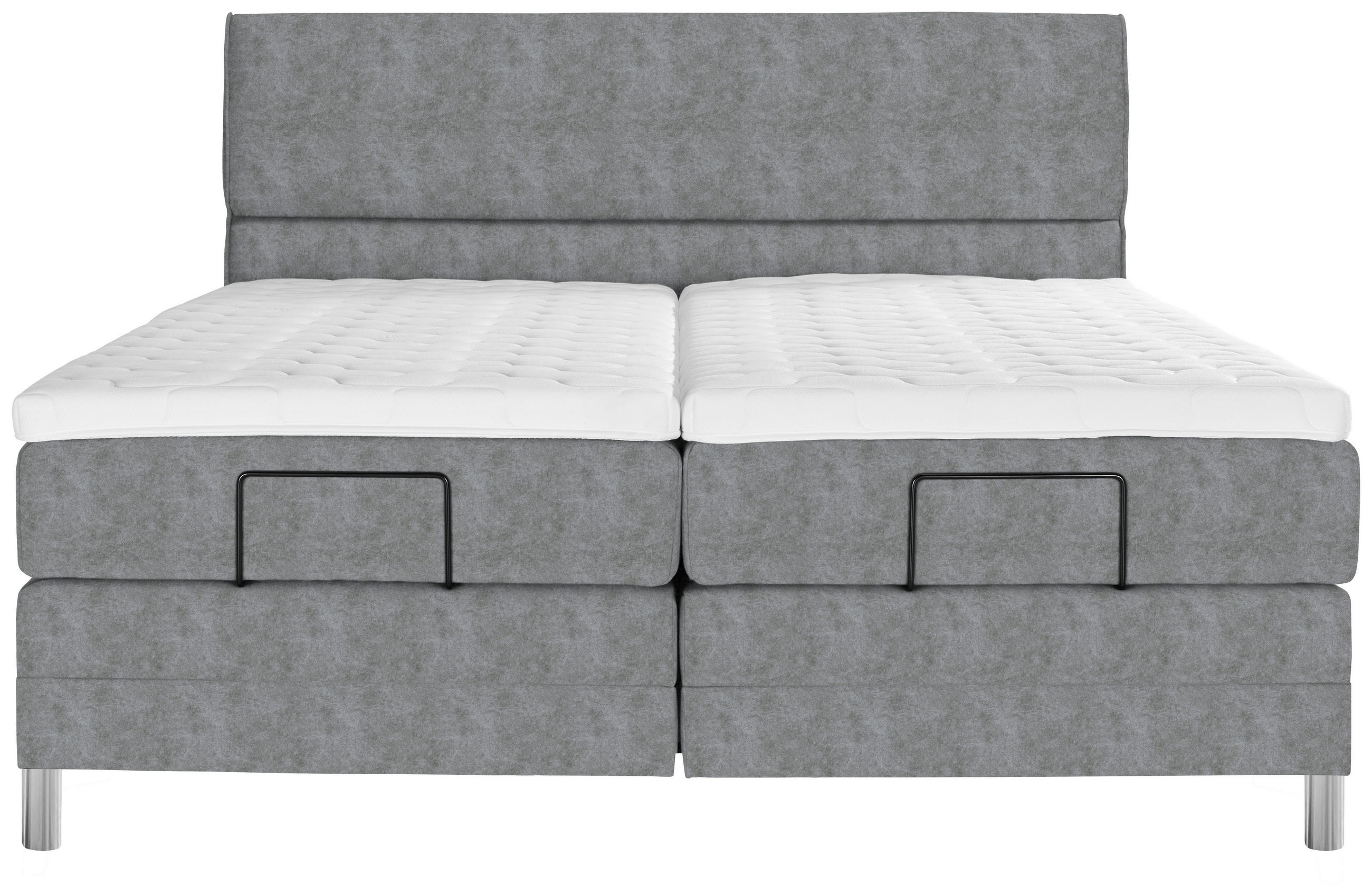 Thumbnail - Voleo Boxspringbett, Grau, Textil, H3, 7-Zonen, Höhe ca. 19 cm, 180x200 cm, Stoffauswahl, Über- und Sondergrößen erhältl...