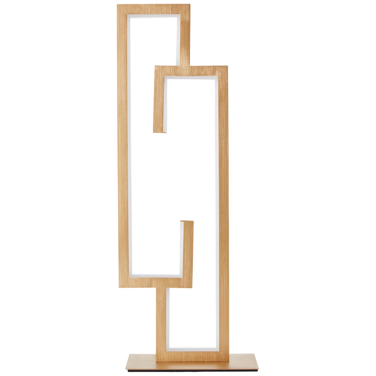 STOLNÍ LED LAMPA,  - barvy zlata/barvy hliníku, Basics, kov/plast (58,5/21/14cm)
