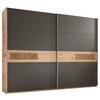 SCHWEBETÜRENSCHRANK  in Eiche Artisan  - Alufarben/Graphitfarben, Design, Holzwerkstoff/Metall (270/210/60cm) - Carryhome