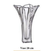 VÁZA, sklo,  - čiré, Design, sklo (20/28/15cm)