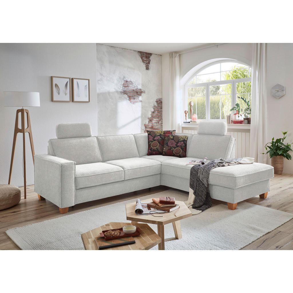 Sit & More ROHOVÁ SEDAČKA, textil, strieborná