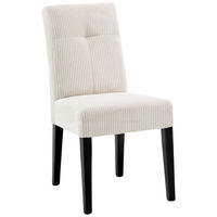 STUHL Cord Schwarz, Beige Buche massiv  - Beige/Schwarz, KONVENTIONELL, Holz/Textil (48,5/91/66cm) - home24