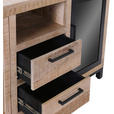 SIDEBOARD  in 175/80/43 cm  - Schwarz/Naturfarben, LIFESTYLE, Glas/Holz (175/80/43cm) - Landscape