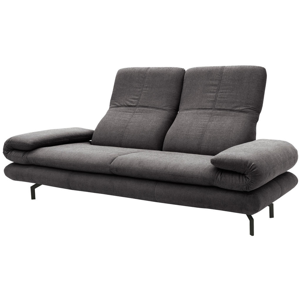Thumbnail - Looks by W.Joop 2,5-Sitzer Looks Xiii, Anthrazit, Textil, Uni, 224 (284)x83 (110)x98 cm, Made in EU, FSC Mix, Wohnzimmer...
