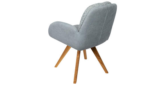 ARMLEHNSTUHL  in Webstoff  - Jadegrün/Eichefarben, Design, Holz/Textil (59/90/64cm) - Linea Natura