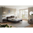 BOXSPRINGBETT 180/200 cm  in Dunkelbraun  - Dunkelbraun/Schwarz, Design, Textil/Metall (180/200cm) - Johann Jakob