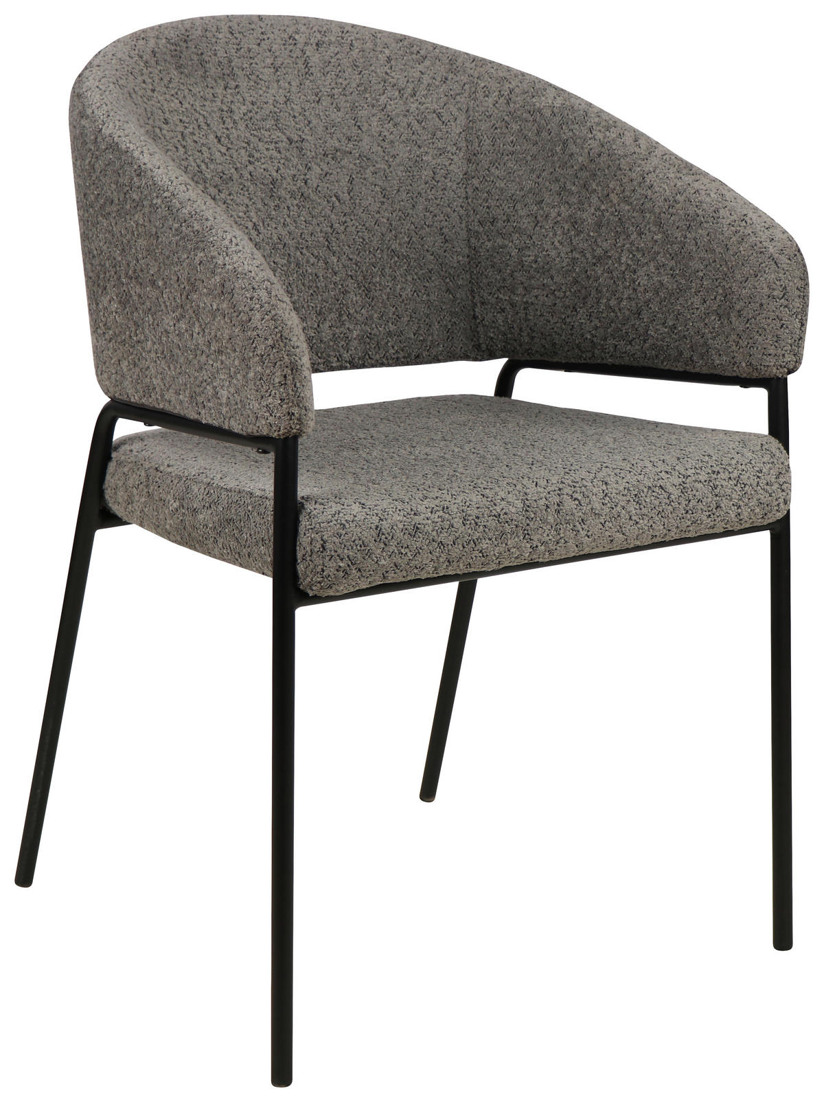 NASLANJAČ, les, kovina, tekstil siva  - siva/črna, Design, kovina/tekstil (58.0/84,5/55.5cm) - Hom`in