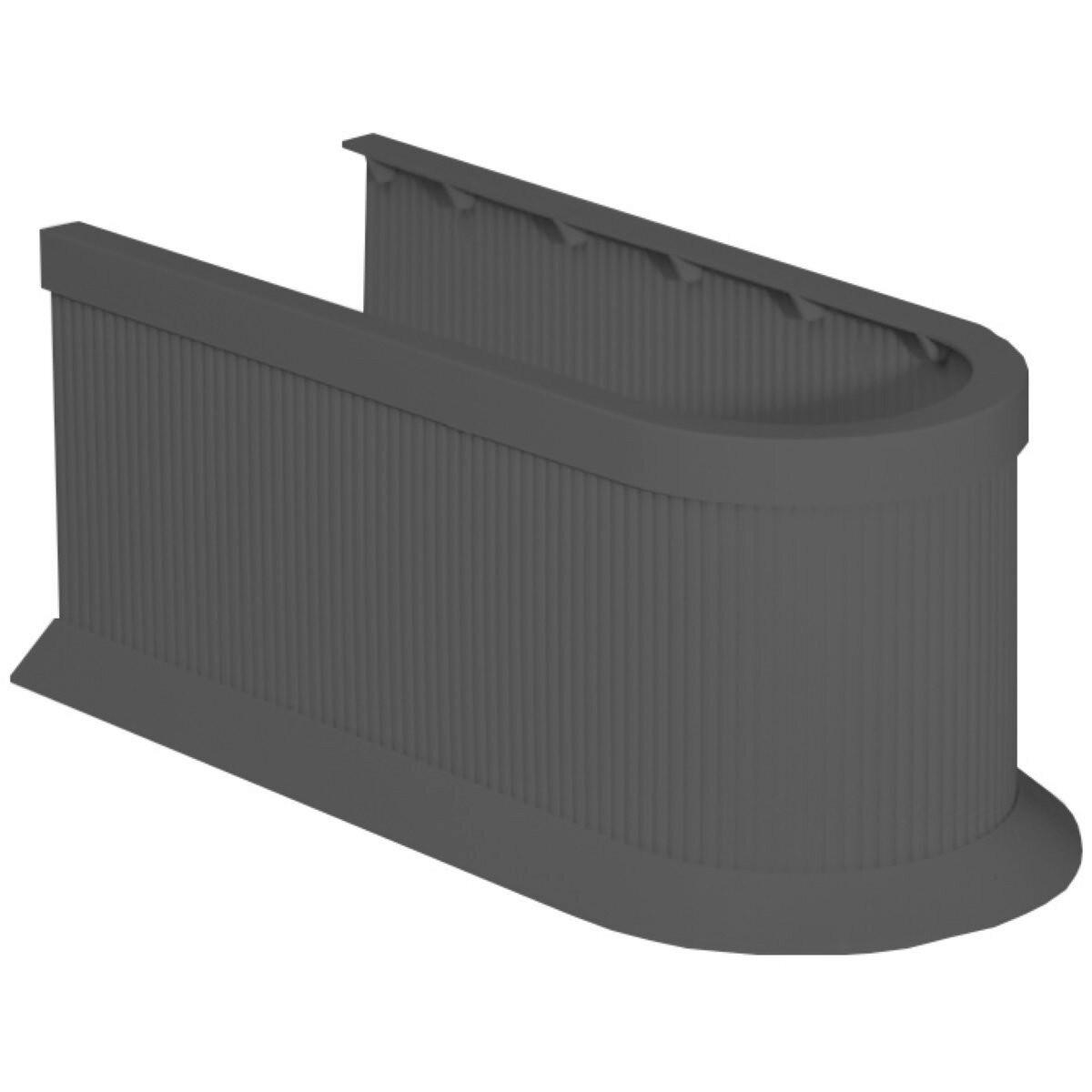 SIPHONABDECKUNG 132/110/268 cm  - Schwarz, Basics, Kunststoff (132/110/268cm) - MID.YOU