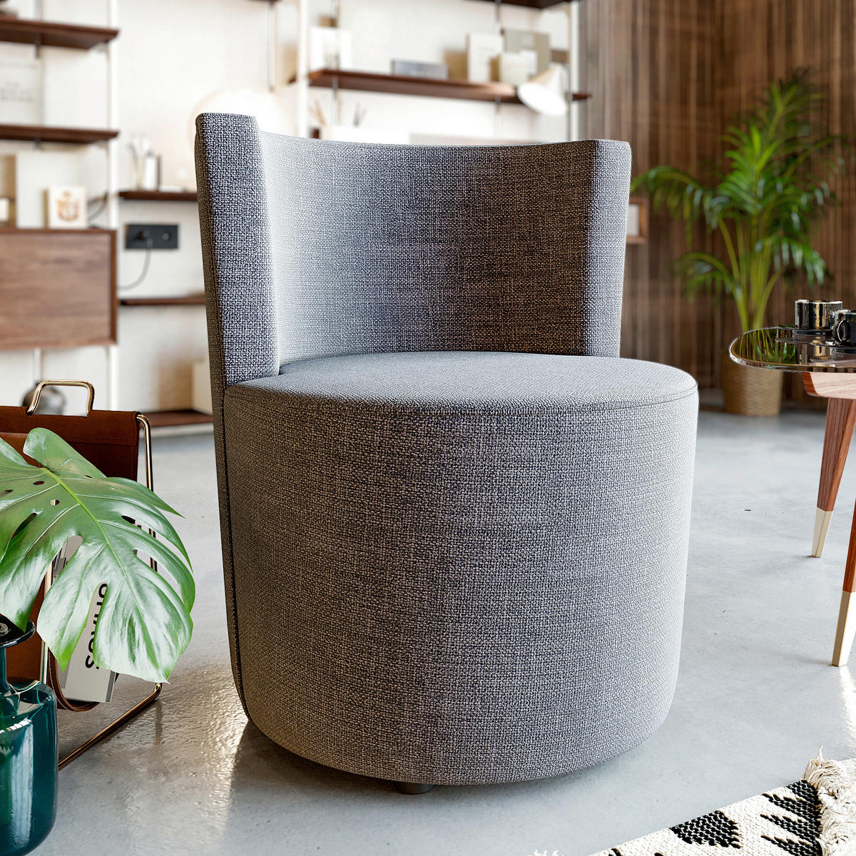STUHL     Grau  - Grau, Design, Textil (62/75/62cm) - Livetastic