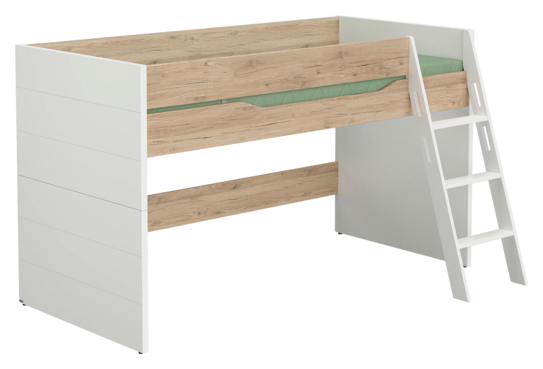 SPIELBETT 90/200 cm Eichefarben, Weiß  - Eichefarben/Weiß, Design (90/200cm) - Paidi