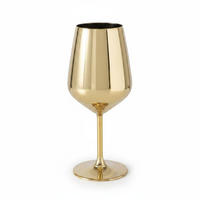 WEINGLAS  - Goldfarben, Design, Glas (9/22cm)
