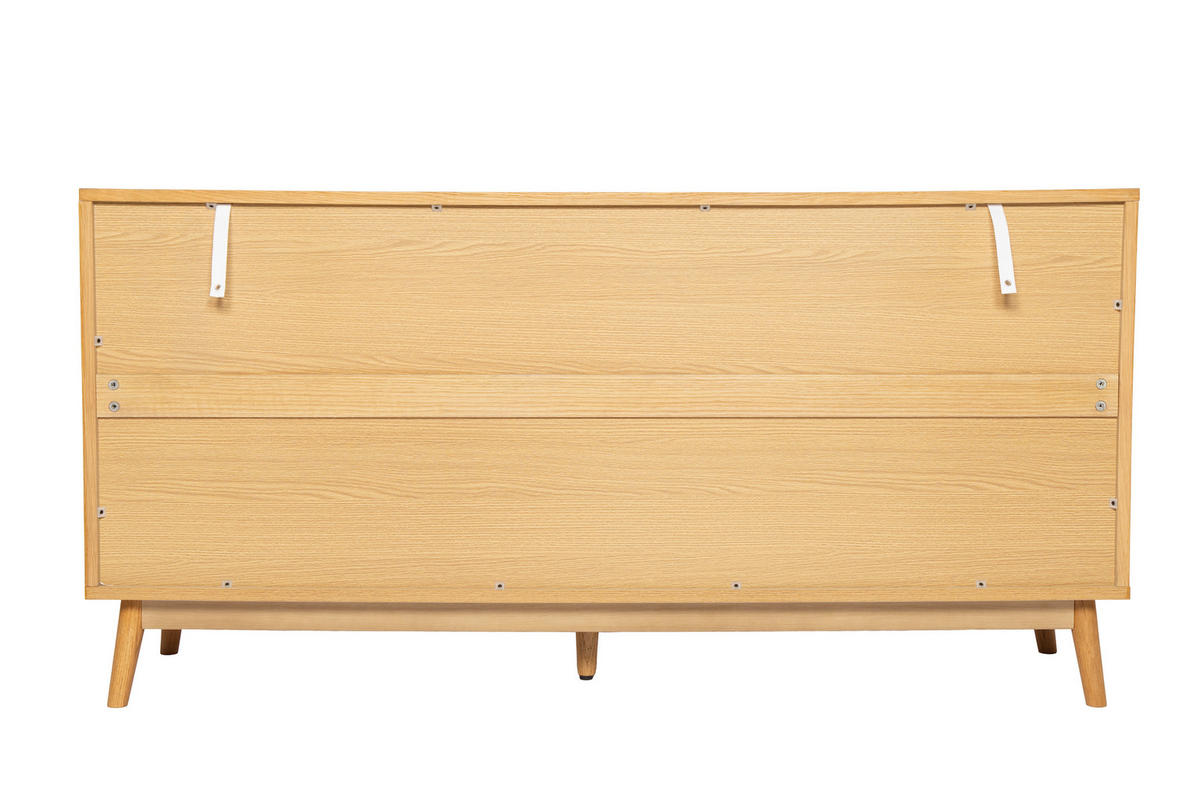 KOMMODE , 148/74/40 cm, 9 Schublade(n)  - Messingfarben/Naturfarben, Design, Holz/Holzwerkstoff (148/74/40cm) - Livetastic