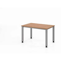 SCHREIBTISCH 120/80/68,5-81 cm Silberfarben, Nussbaumfarben  - Silberfarben/Nussbaumfarben, Basics, Holzwerkstoff/Metall (120/80/68,5-81cm) - Venda