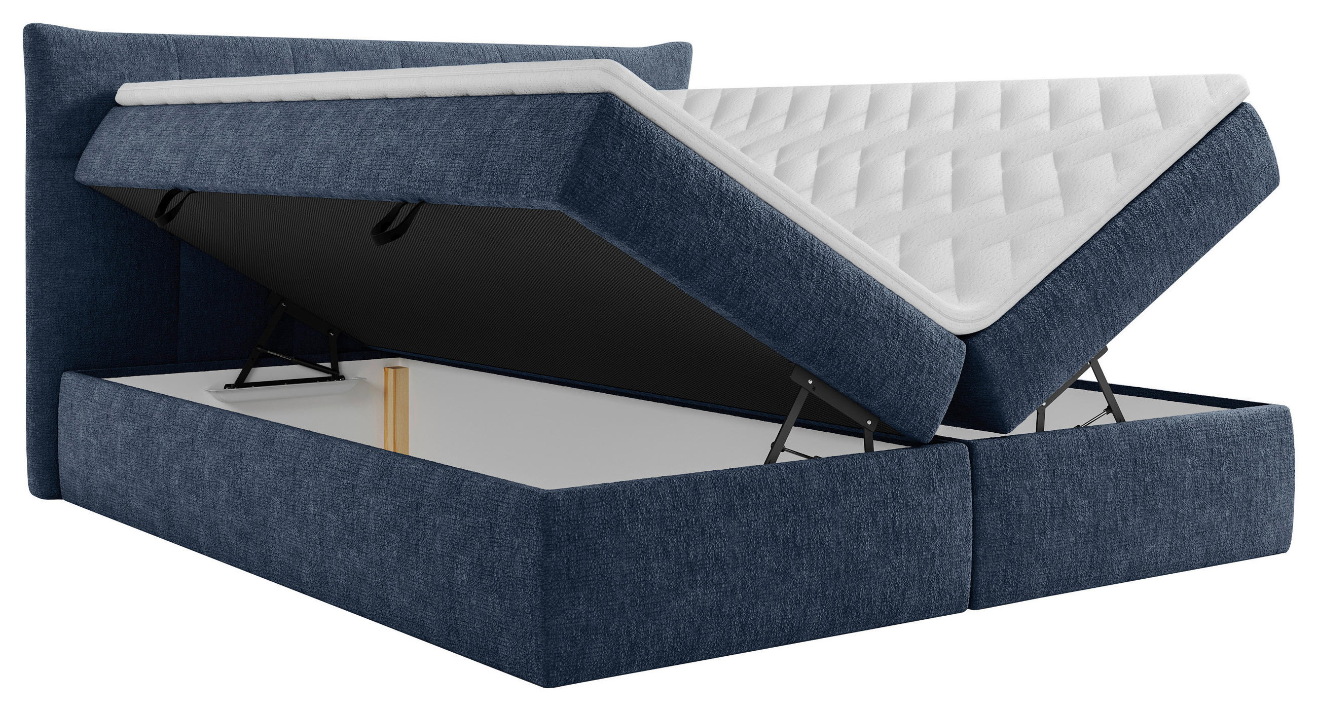 BOXBETT 140/200 cm  in Blau  - Blau/Schwarz, MODERN, Holz/Holzwerkstoff (140/200cm) - Boxxx