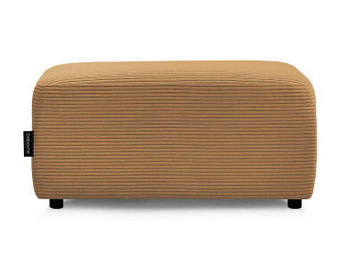 HOCKER ATILLA Cord Gelb  - Gelb/Schwarz, MODERN, Kunststoff/Textil (92/44/48cm)