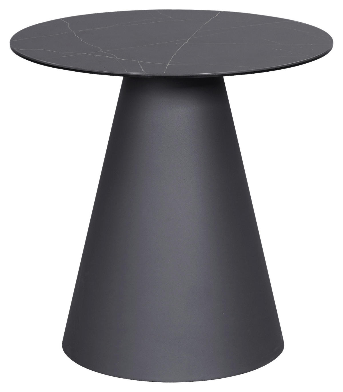 BEISTELLTISCH Metall, Glas, Keramik 50/50/50 cm  - Anthrazit/Schwarz, Design, Glas/Keramik (50/50/50cm) - Dieter Knoll