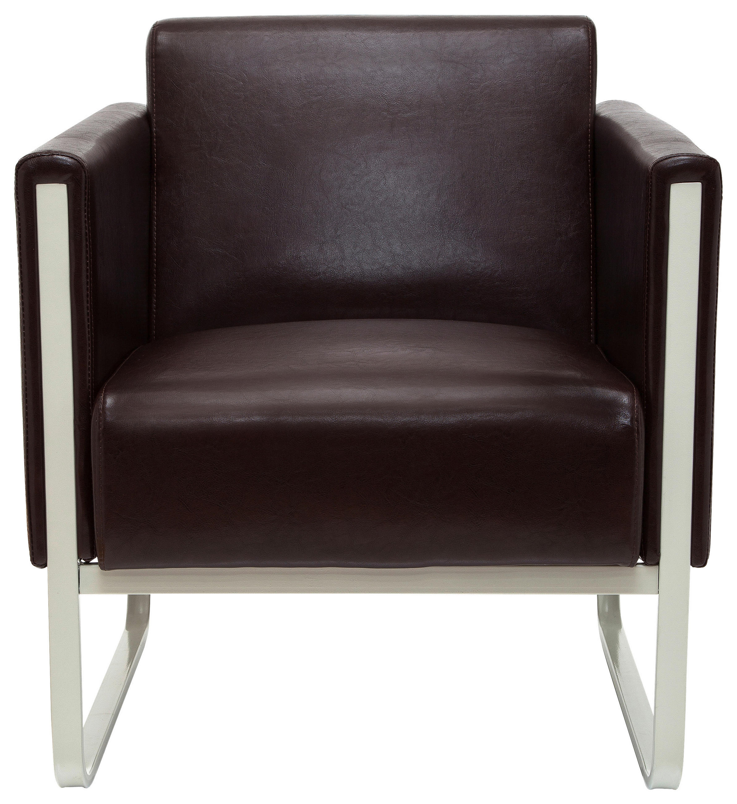 FÅTÖLJ i textil ljusgrå, mörkbrun  - ljusgrå/mörkbrun, Modern, metall/textil (67/78/71cm) - MID.YOU