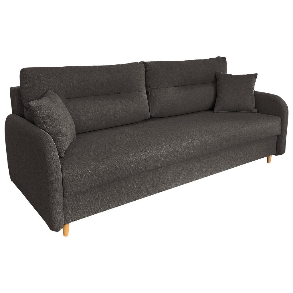 Thumbnail - Mid.you Schlafsofa, Grau, Textil, 2-Sitzer, Füllung: Polyurethan (PUR),Polyurethan (Pur), 206x88x93 cm, Made in EU, Lieg...