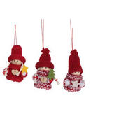 CHRISTBAUMANHÄNGER  - Rot/Weiß, LIFESTYLE, Kunststoff (7cm) - X-Mas