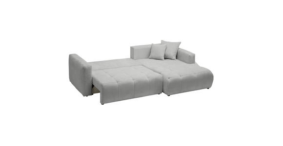 ECKSOFA in Chenille Grau - Schwarz/Grau, MODERN, Kunststoff/Textil (276/172cm) - Hom`in
